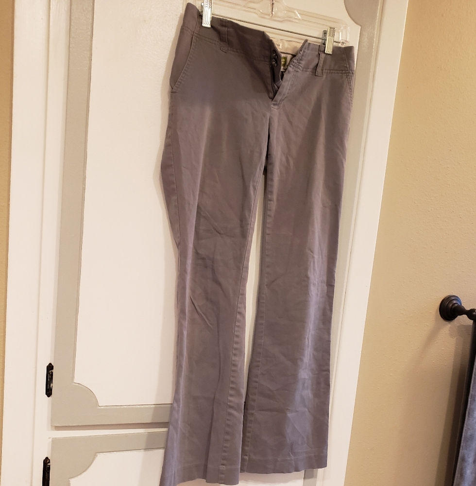 Gray old navy stretch pants, 4, low waist